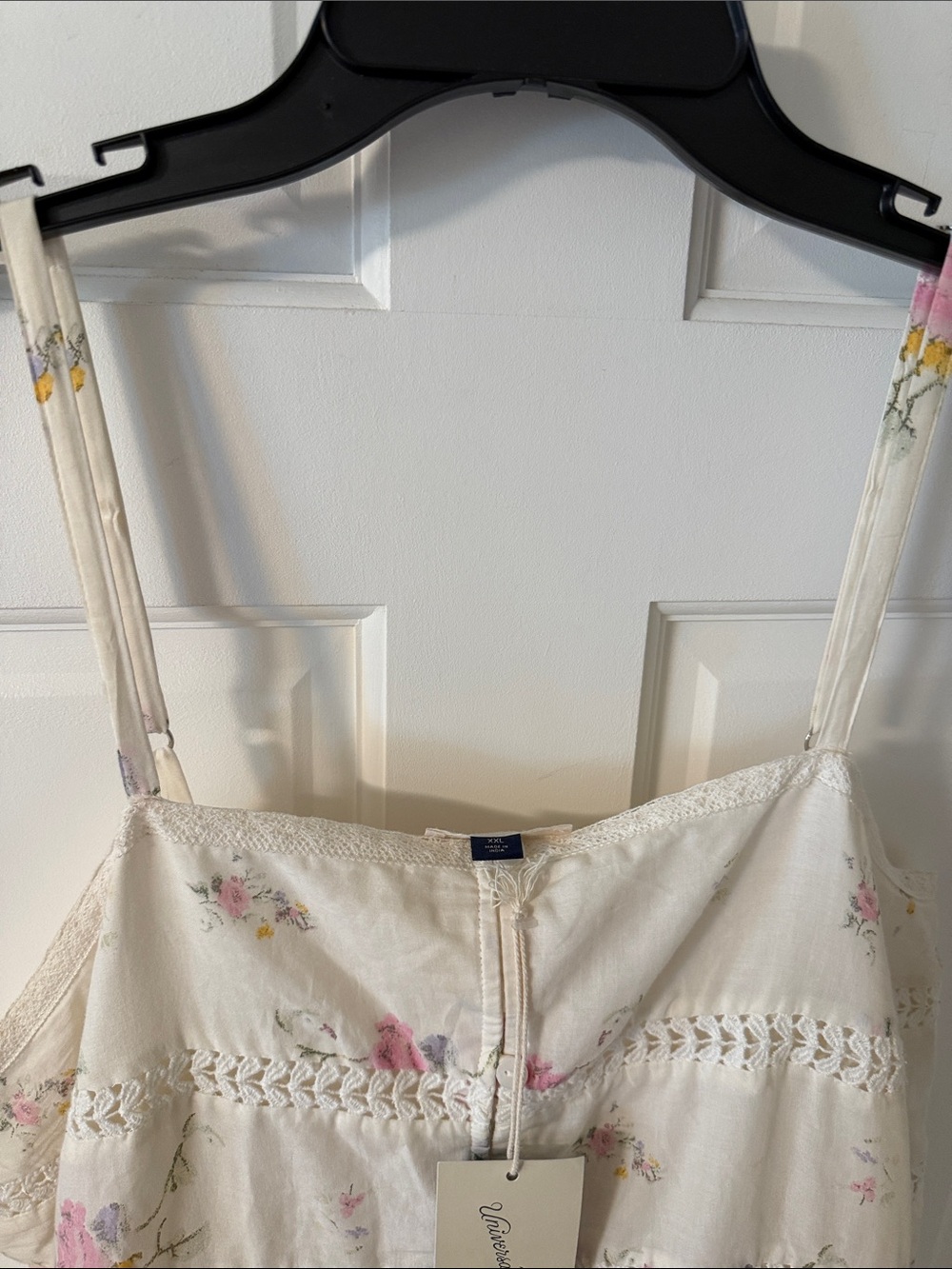 Universal Thread Cream Boho Dainty Floral Tiered Maxi Dress Cottagecore Size XXL - Picture 6 of 7
